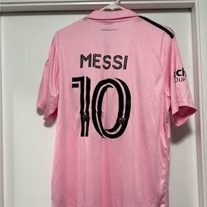 adidas Pink Athletic Jersey Messi Soccer